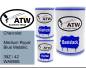 Preview: Chevrolet, Medium Royal Blue Metallic, 39Z / 42 WA8906: 500ml Lackdose + 500ml Klarlack + 250ml Härter - Set, von ATW Autoteile West.